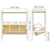 mDesign Storage Table – Small Side Table with Book Storage Shelving – Versatile Table with Shelf for Bedrooms, Hallways, Living Rooms, Bathrooms