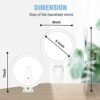 6Inch,20X Magnifying Mirror,Double-Sided Hand Held Mirror with 1X/20X Magnification,Foldable Makeup Mirror for Handheld/Stand,Use for Makeup Appl