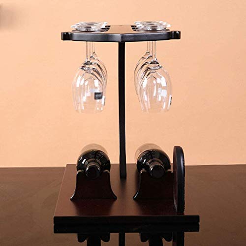 CZDYUF Solid Wood Wine Goblet Holder, Wine Glass Hanging Rack European Wine Cabinet