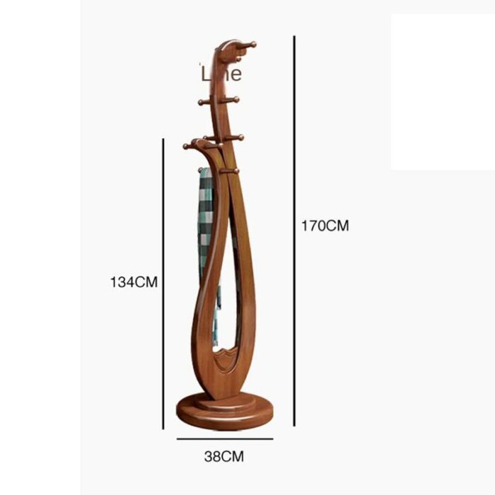 N/A Wooden Wall Entrance Floor Standing Coat Rack Clothes Garment Rack Wardrobe Hat Stand Furniture (Color : A, Size : Light Grey)