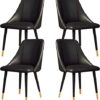 Kitchen Dining Room Furniture Chairs Dining Chairs Set Of 4,Pu Leather Apartment Living Room Side Chairs Carbon Steel Legs Kitchen Chairs Dining