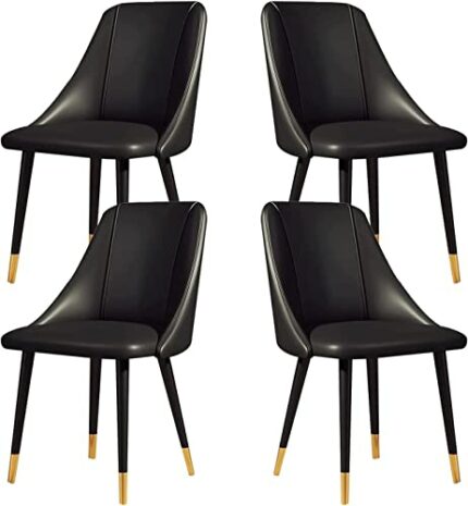 Kitchen Dining Room Furniture Chairs Dining Chairs Set Of 4,Pu Leather Apartment Living Room Side Chairs Carbon Steel Legs Kitchen Chairs Dining