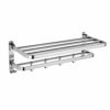 N/A Bathroom Lavatory Towel Rack Towel Shelf with Two Towel Bars and hook Wall Mount Holder,SUS 304 Stainless Steel Matte