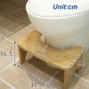 Bamboo Toilet Stool for Adults, 6.5" Poop Stool, Bathroom Toilet Potty Stool with Non-Slip Mat for Adults Children, Original Simple Design Health