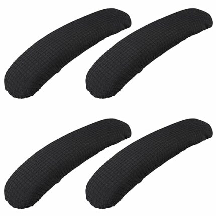 KALIONE 4 Pcs Office Chair Arm Armrest Covers Armrest Slipcover Pads, Chair Arm Pads Arm Protectors, Office Removable Arm Rest Covering, Elastic
