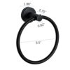 Towel Ring 4 Pack Hand Towel Holder for Bathroom Wall Mounted,Towel Holder,Towel-Racks,Simple Round Towel Hanger SUS 304 Stainless Steel (Black)