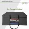 Cuddly Nest Folding Mattress Storage Bag - Heavy Duty Carry Case for Tri-Fold Guest Bed Mattress (Fits 4" Queen Mattress)