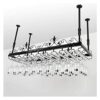 SUCHETA Hanging Wine Rack with Glass Holder and Shelf, European Upside Down Wine Glass Rack Hanging, Bar Wine Glass Rack Wine Glass Rack, Bar Win