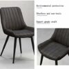 dining chair Kitchen Dining Room Furniture Chairs Dining Chairs Set Of 4 Metal Feet Comfortable Cushions And Backrest Leather Chairs For Dining R