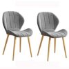 dining chair Kitchen Chair Velvet Seat and Backrest Sturdy Metal Legs for Kitchen/Dining Room/Lounge (Color : C, Size : Golden feet)