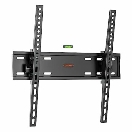 VonHaus TV Wall Bracket for 26-55" Screens, TV Bracket with Spirit Level, Flat to Wall Mount with Tilt, 45kg Capacity, Max VESA: 400x400mm