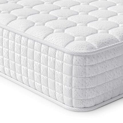 Vesgantti 4FT Small Double Mattress, 9.4 Inch Pocket Sprung Mattress Small Double with Breathable Foam and Individually Pocket Spring - Medium, S