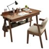 WALNUT Furniture Set Solid Wood Table And Chair Furniture Set Study Table Set 80 * 55 * 75Cm