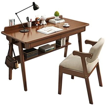 WALNUT Furniture Set Solid Wood Table And Chair Furniture Set Study Table Set 80 * 55 * 75Cm