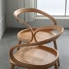 TFIIEXFL Outdoor Garden Casual Office Dining Chairs Design Wooden Rattan Armrest Dining Chairs Comfortable Balcony Furniture (Color : A, Size : 1