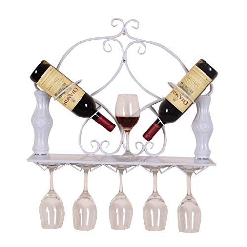 OUSIKA Wine Racks,European Style Wall Wine Rack | Wall Hanging Wine Cabinet Wine Rack | Decoration Wine Rack | Side Hanging Bar Wine Glass Rack H