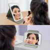 GURUN Folding Lighted Makeup Mirror with 3 Colors Light Modes USB Rechargable Portable Compact Travel Vanity Mirror M3002 (1)