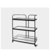 DINGZZ Nordic Style Household Mobile Trolley Kitchen Dining Room Three-tier Shelf Hotel Commercial Trolley Wine Cart