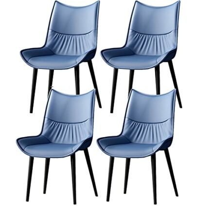 Kitchen Dining Room Furniture Chairs Dining Chairs Set Of 4 Kitchen Chairs with PU Cushion Seat Back, Modern Mid Century Living Room Side Chairs