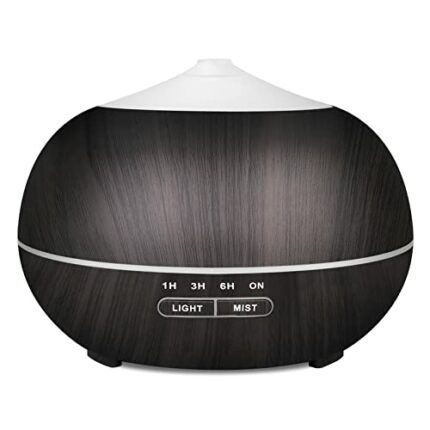 Essential Oil Diffusers Humidifier for Home: 400ml Aromatherapy Air Diffuser - Ultrasonic Aroma Vaporizer with Colours LED Light for Large Room -
