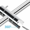 Shower Head Holder Clamp Bracket Adjustable Replacement, On Wall Mount Shower Bracket, Slider Clamp Holder Bracket, Chrome Plated (19mm, Silver)