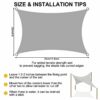 Sun Shade Sail Waterproof Rectangle 2x3m, 95% UV Block Garden Shade Sail Canopy, Patio Sail pergola Suitable for Outdoor Garden Patio Party