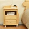 CZDYUF Multifunctional storage lock for bedside table, bedroom, bedside table, left and right side, can be adjusted, Wood