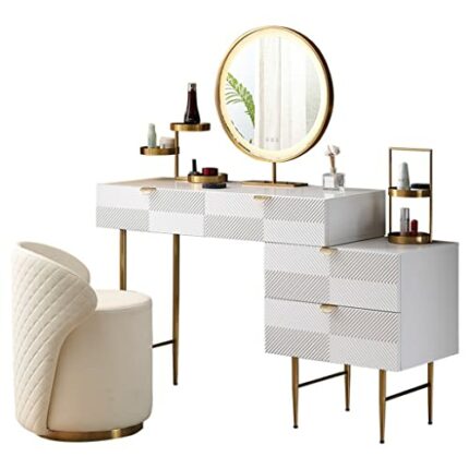DINGZZ Solid Wood Dressing Table Bedroom Furniture Dressing Table Storage Cabinet All-in- Retractable