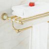HIGOH Towel Racks,Bathroom Towel Rack Wall Mounted Towel Holder,Brass Bath Hardware Copper Jade Accessories Towel Rack/Bar,Bath Shelf,Towel Holde
