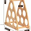 PIBM Stylish Simplicity Wine Racks Free Standing Solid Wood,Tabletop Wine Storage Rack,Countertop Display Wine Holder,Natural Solid Bamboo Wine B
