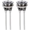 Toilet Dual Flush Push Button, 2 Pack Toilet Button Flushing Round Head Toilet Flush Button Replacement Accessories for Bathroom Toilet Water Tan
