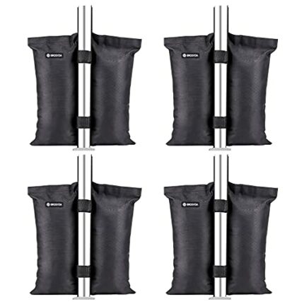 BROSYDA Gazebo Weights Set of 4 Heavy Duty, Sandbags Industrial Grade 1680D Weights for Gazebo Legs, PVC Coating Inside,sandbag weights for Any P