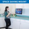 Mount-It! Kitchen Under Cabinet Mount TV Ceiling Mount Folding Bracket, 90 Degree Tilt, Fold Down, Swivel for 13 to 23 inch LCD, TV, LED, Monitor