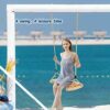 Wooden Swing Seat For Children And Adults,Garden Swing Seat With Adjustable Hemp Rope, Swing Seat For Garden Yard Indoor Outdoor Use Up To 100 Kg