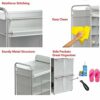 Simple Houseware Shoe Stand Tower Rack w/side hanging bag 20-Pair, Grey