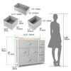 YITAHOME Chest of Drawer - Fabric Dresser with 7 Drawers, Organizer Unit for Bedroom, Living Room, Hallway, Closets & Nursery - Sturdy Steel Fram