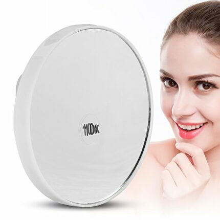 Vanity Makeup Mirror Tabletop Cosmetic Mirror 10x Magnification Magnifying Magnified Vanity Mirror Portable Makeup Beauty Tool for Home Bathrom