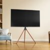 ProMounts Modern Tripod TV Floor Stand, Universal TV Mount with 180° Swivel, Corner TV Easel with Tripod Base for 47-70 Inches Holds 55lbs, Adjus