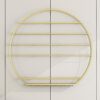 Gold Round Wall-Mounte Wine Rack ， Bar Restaurant Kitchen Wine Bottle Storage Shelf ，Hanging Wine Glass Holder Suspended Stemware Floating Organi