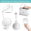 B Beauty Planet Hand Mirror, 25X/1X Double-Sided Hand Held Magnified Mirror & 10X Magnifying Mirror Suction Cup,Perfect for Precise Makeup Applic