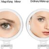 20X Magnifying Mirror, 6 Inch, Two Sided Hand Mirror, 20X/1X Magnification, Folding Makeup Mirror with Handheld/Stand, Use for Makeup Application