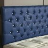 DIAMANTE FAUX LEATHER HEADBOARD (BROWN, 3FT)