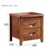 CZDYUF Side Table - Industrial Nightstand, Stackable End Table with Front Storage Compartment, Retro Rustic Chic Wood Look, Rustic Brown