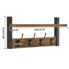YMYNY Coat Rack Shelf Wall Mounted, Coat Hooks Set of 2, Entryway Coat Hanger with 4 Double Hooks, 31.5" Wall Floating Shelf with Hat Rack, for K