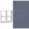 WHATSIZE ENTERPRISE – Malax – Versatile Wooden Storage Shelf - A Minimalist Display Cabinet with 4 Cube Compartments Ideal for Home - Furniture t