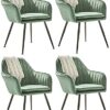 dining chair Dining Chairs Set - Corner Kitchen Counter Chairs, Dining Chairs Kitchen Chairs Set of 4 Living Room Side Sofa Chairs with Flannel F