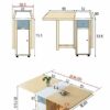 Shykey Folding Table, Kitchen Dinner Table, Rectangle Wood Drop Leaf Table with Storage Rack and 2 Drawers, for Small Space Dining Table for Kitc