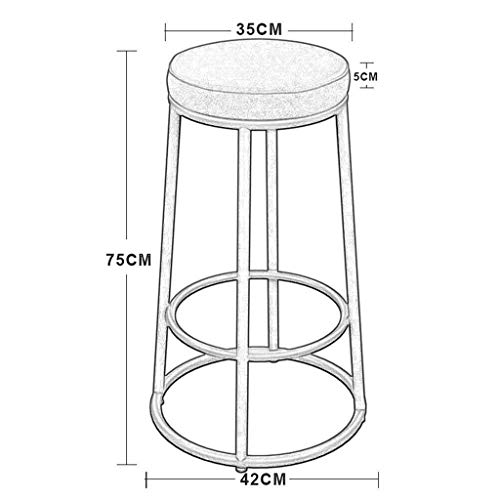 DINGZZ Solid Wood Bar Chair Household High Stool Reception Chair Simplicity Bar Nordic Barstool Backrest Stool Coffee Chair