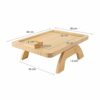 Vencier Bamboo Couch Arm Tray Table with 360° Rotating Mobile Holder Stable Armrest Design Clip On Sofa Tray Table for Wide Couches Foldable Arm