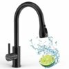 DAYONE Kitchen Mixer Tap with Pull Out Spray, Stainless Steel Sink Taps Mixer for Kitchen Single Lever, High Arc 360° Swivel 3 Spray Modes Kitche